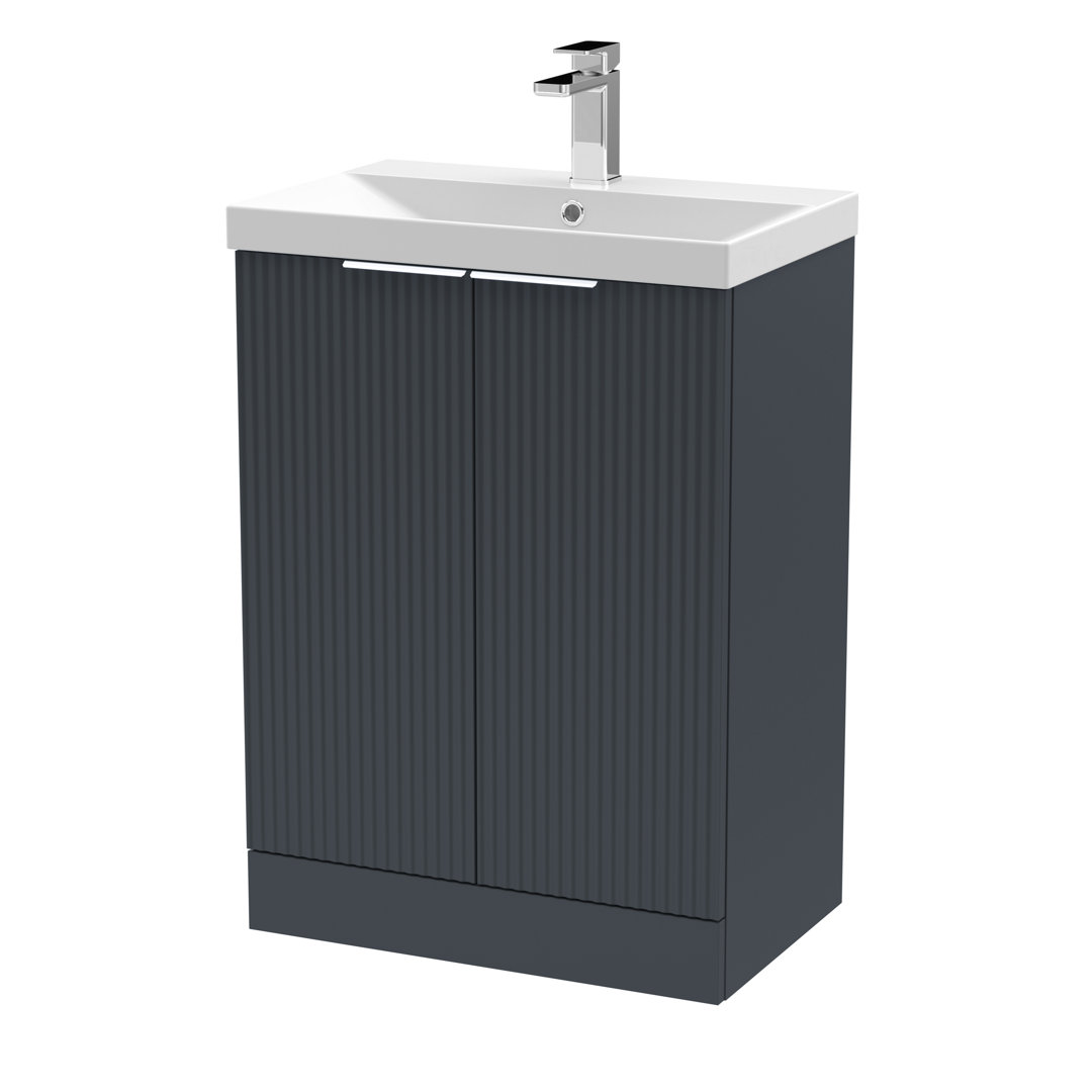Fluted 600mm Single Vanity