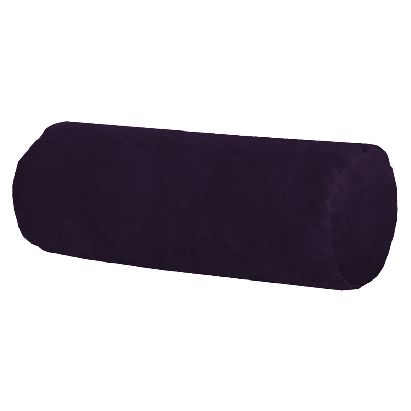 Polyester Bolster Pillow with Removable Cover and Insert, Eggplant
