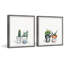 Pots de cactus décorés - ensemble de 2 peintures encadrées-102727567