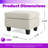 Upholstered Ottoman with Birch Wood Legs-797309469