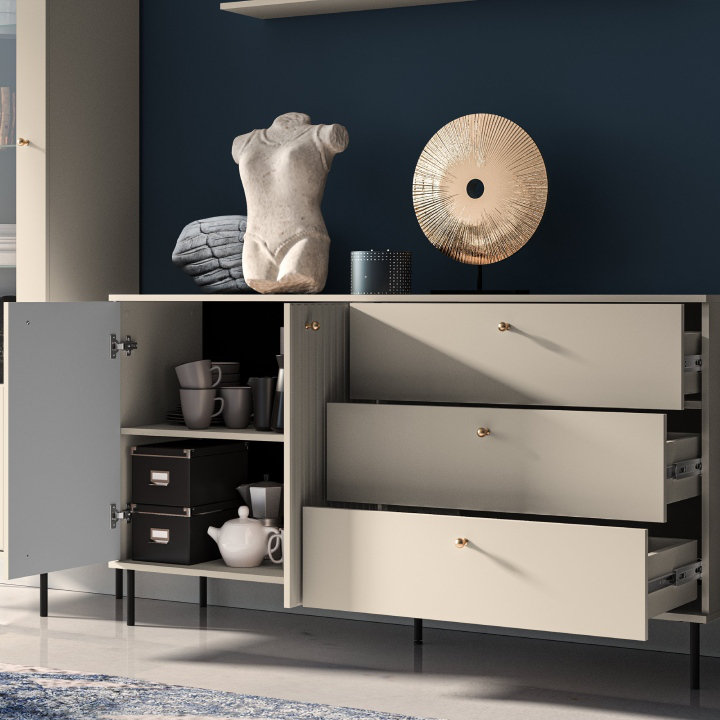 DROMA 160 cm W Chest of 3 Drawers
