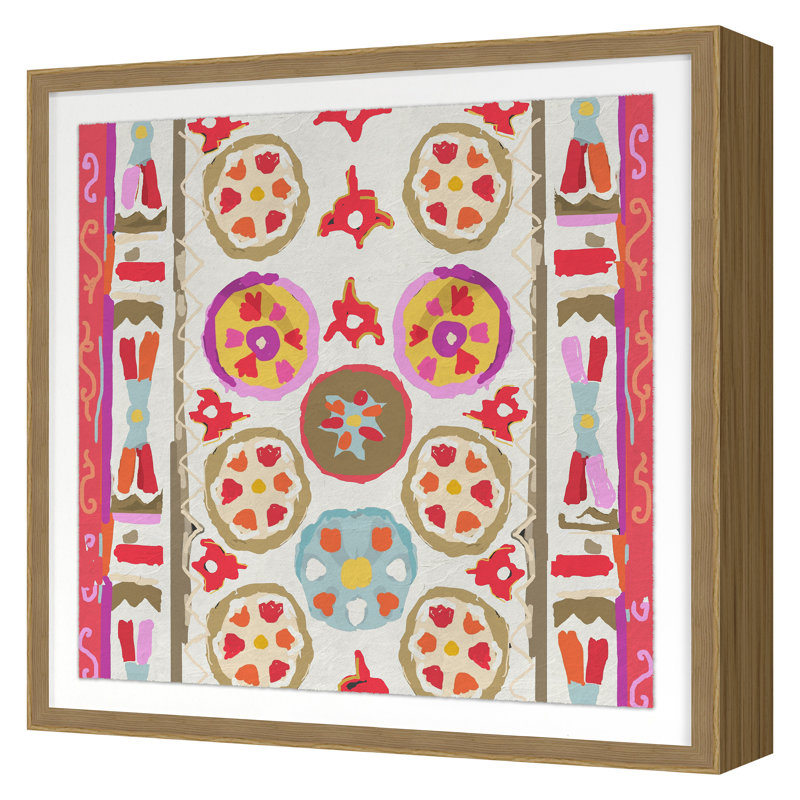 Tribal Cream by Gibson, Dana, Oak Single Picture Framed