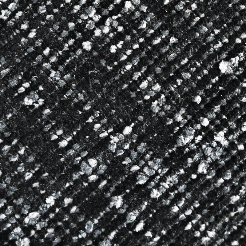 Chaises de salle à manger rembourrées en chenille avec accoudoirs, Noir anthracite, 4