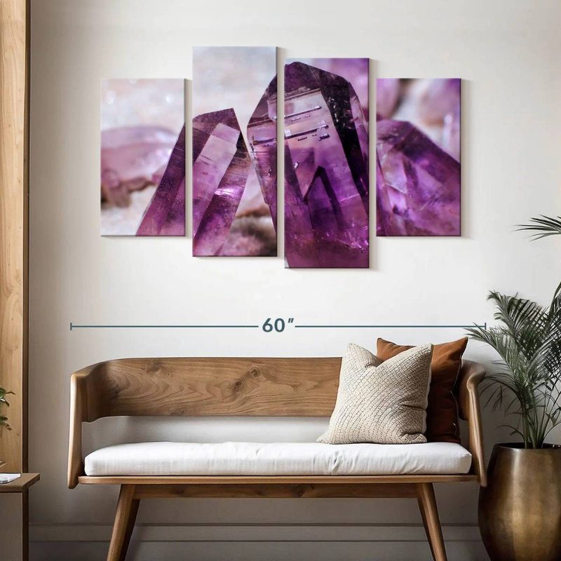 Améthyste mauve Alvord, H 32 po x l 52 po