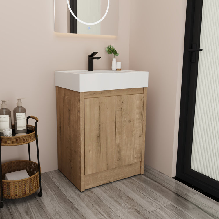 Resin & Wood Bathroom Accessories Set