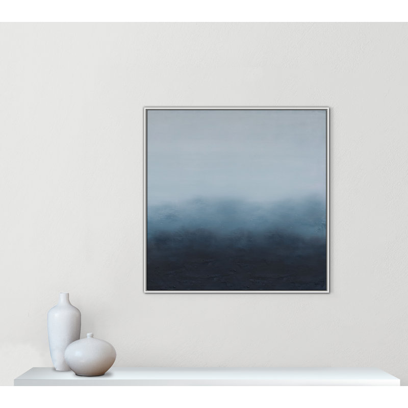 «Elemental III Square Version Print» par S.H. Khân, H 41,5 po x l 41,5 po, Blanc