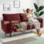 Canapé Masterson moderne, canapé en velours de 58 pouces pour le salon, coussins à ressorts, coussins modernes à assemblage facile avec coussin décoratif pour petits espaces-357766194