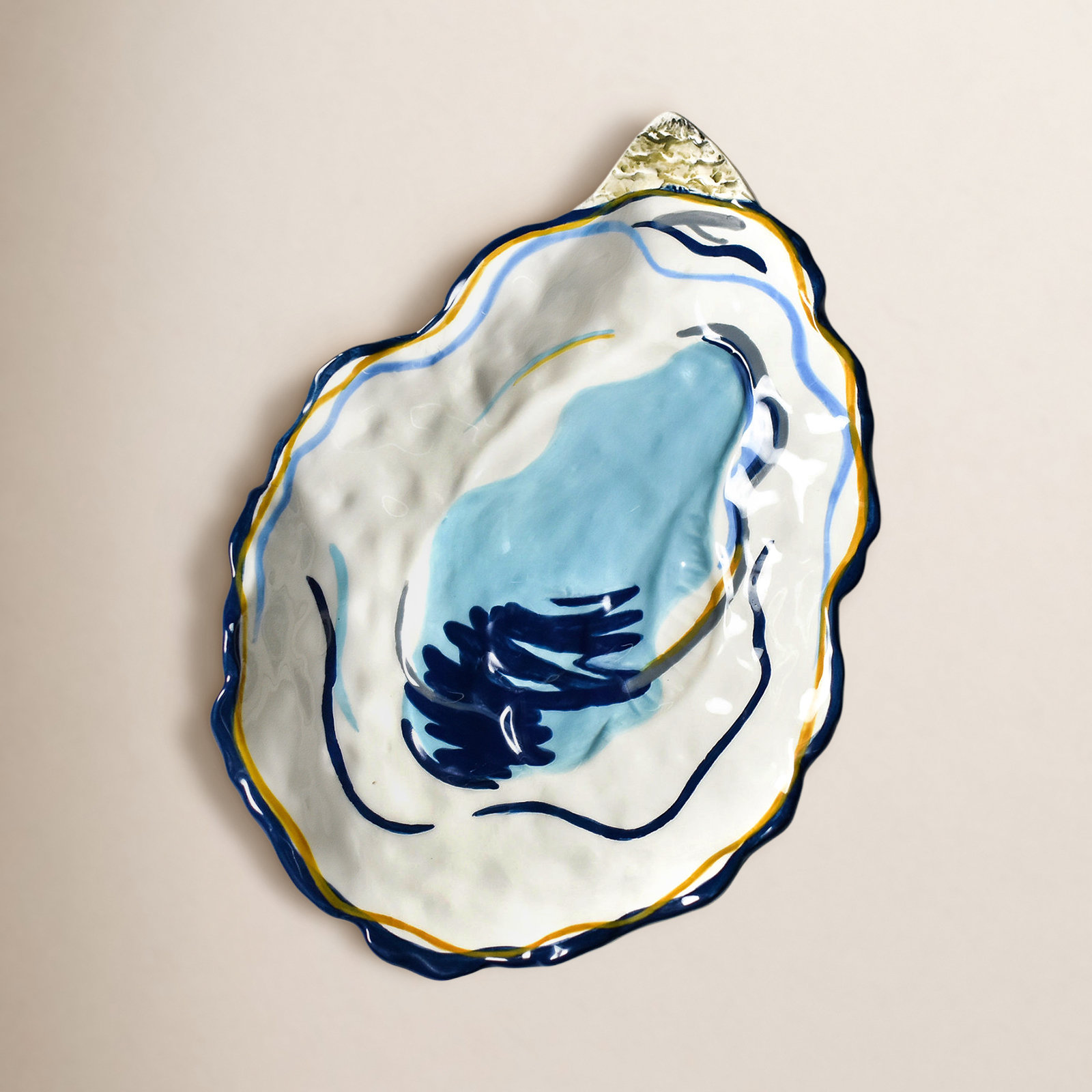 Ceramic Platter, 5" W x 8.5" L x 1" H