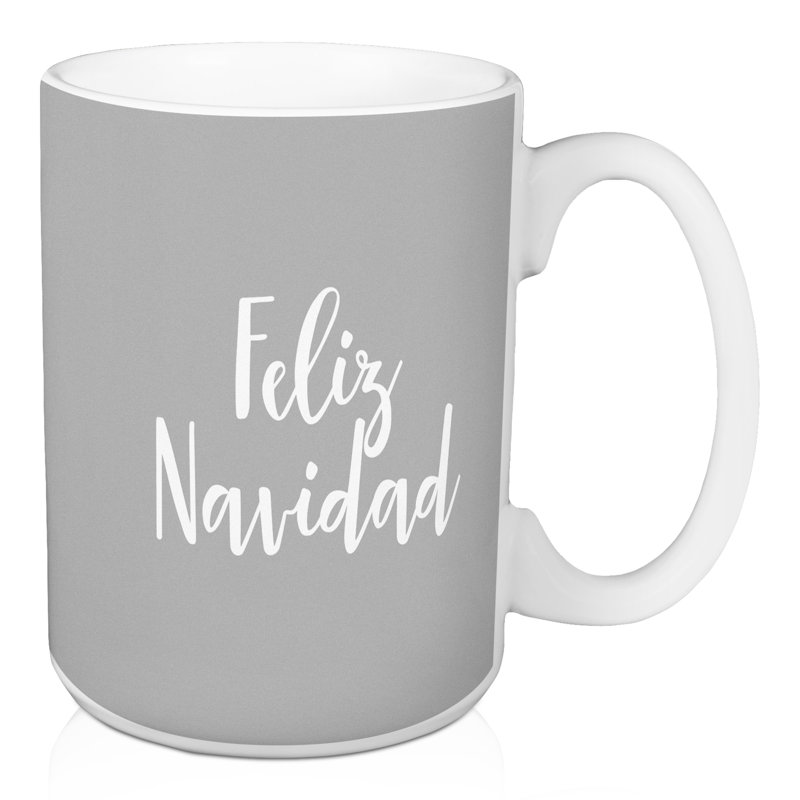 Grande tasse à café feliz navidad Hankerson, Gris