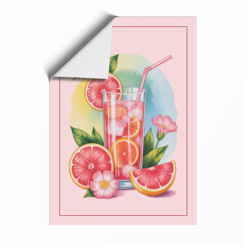 Summer Refreshment Modern - Framed Print, A1 - 84.1 x 59.4 cm, Unframed