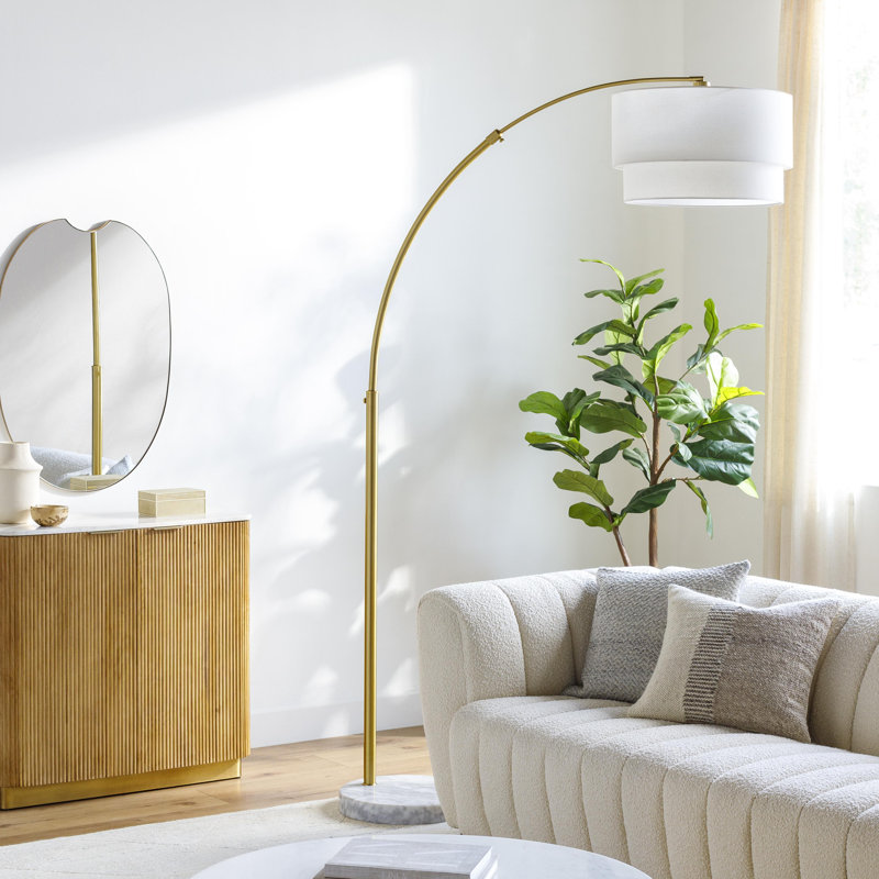 Jarratt 87'' Gold Arched Floor Lamp