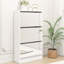 Armoire à chaussures blanche 12 paires, étagère à chaussures 3 niveaux