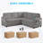 Modular Corduroy L-Shaped 3-in-1 Sleeper Sofa Bed with Storage, Light Grey-1034096555