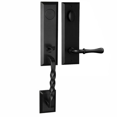 Bravura 915-931 Dummy Jacksonville Handleset with Huntsville Lever in Matte Black - R