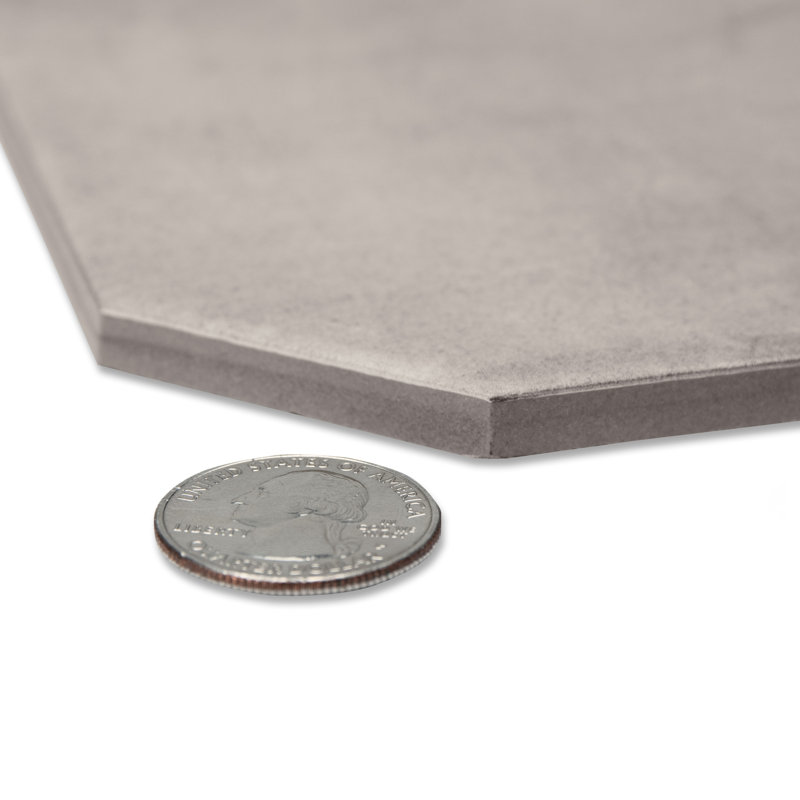 Laverton Octagon W/Taco 7-7/8 In. X 7-7/8 In. Porcelain Floor And Wall Tile, Gray/Ivory
