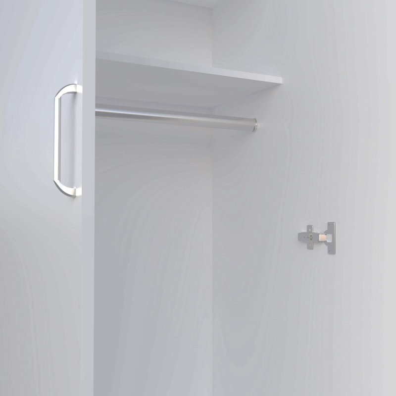 Armoire avec 2 portes et tringle