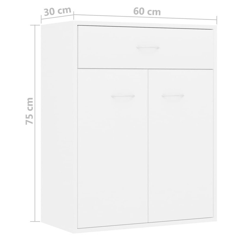 Abraar 60cm Sideboard, White