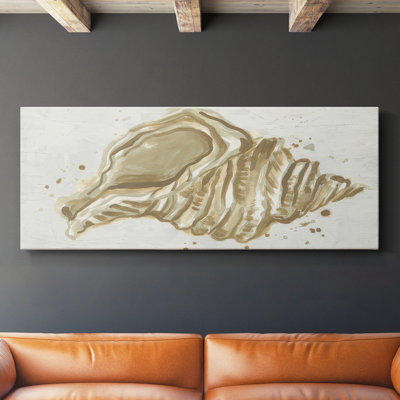 Neutral Shell Fresco II- Gallery Wrapped Canvas -Ready to Hang