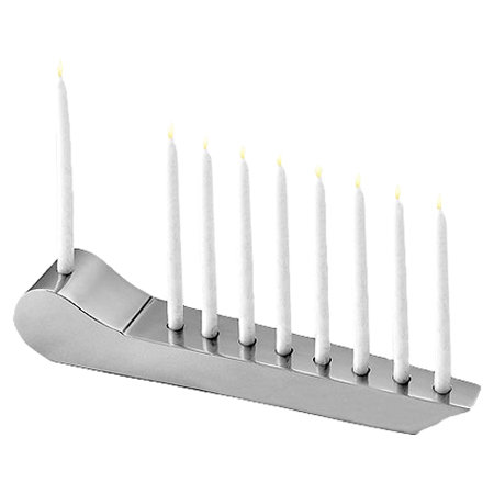 George Schmidt Nickel-Plated Brass Menorah