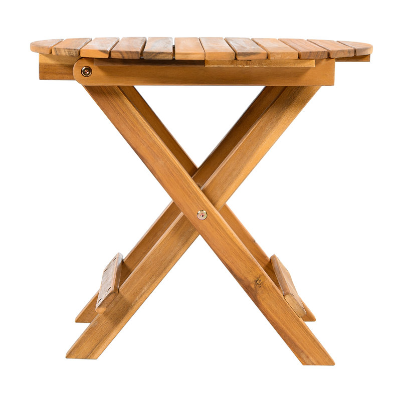 Foldable Outdoor Table, Wood With Finish, And Lightweight, Fits Tiny Spaces In Tight