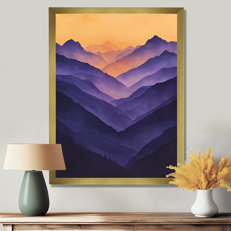 Gramoz - Landscapes Wall Decor, Impression d'un seul cadre photo, H 20 po x l 12 po, Doré