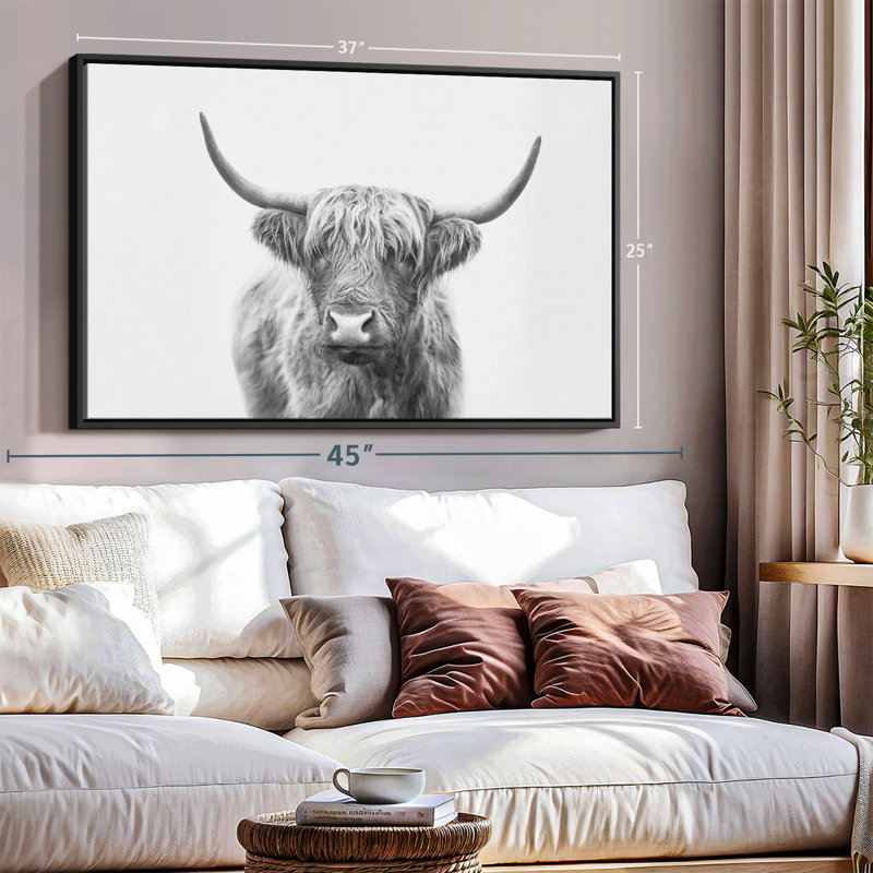 Impression sur toile Highland Bull I, H 13 po x l 9 po