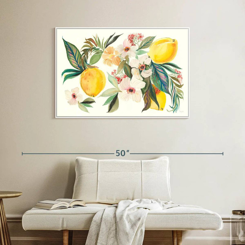 Agrumes d'été I, Cadre flottant blanc, 40 po x 27 po