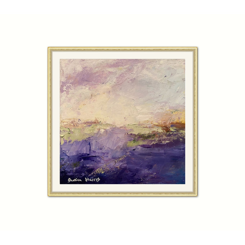 «Hold My Hand» - paysage texturé sur toile - Shakia Harris, H 5 po x l 5 po x P 1 po