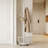 Freestanding Coat Rack With Storage Basket, 6 Double Hooks And 360-Degree Rotation, Modern Metal Organizer For Entryway, Bedroom, Or Corner