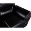 Cuir véritable noir, cadre en bois franc séché au four pour une structure robuste, coussin en mousse à 3 couches, pieds en acier inoxydable, bois brésilien massif, fiabilité, structure
