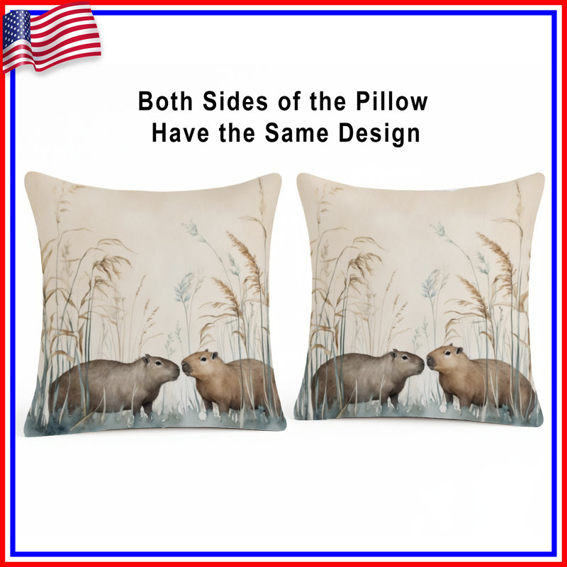 Coussins Capybara, 26 x 26 pouces