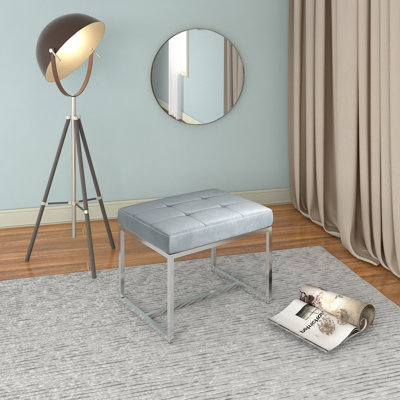 Jacques Steel Accent Stool