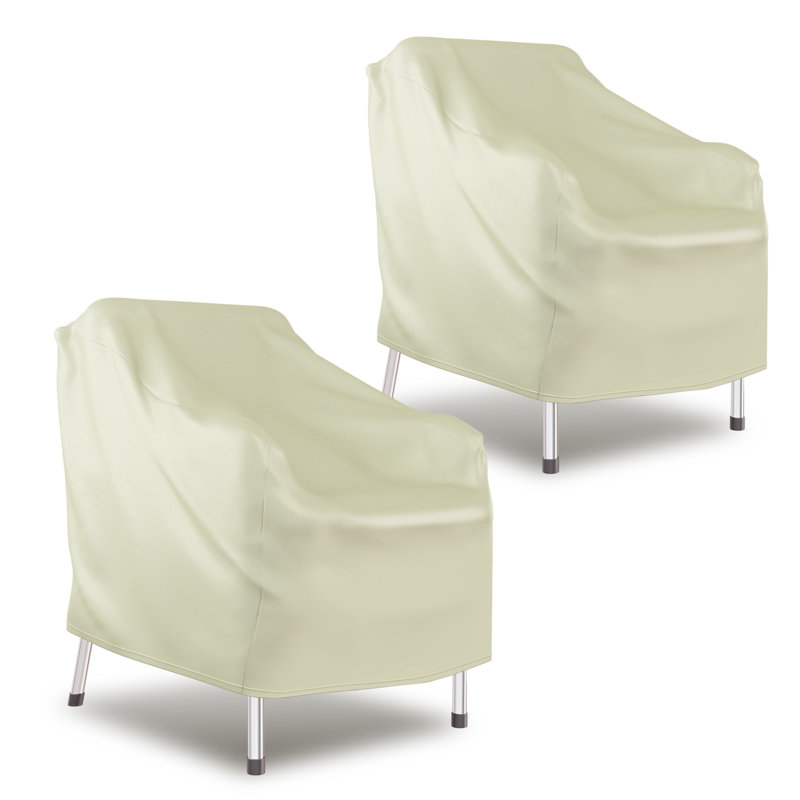 Housse pour chaise de patio imperméable Modern Casual Basic, ensemble de 2, kaki, L 33 po x l 34 po x H 31 po