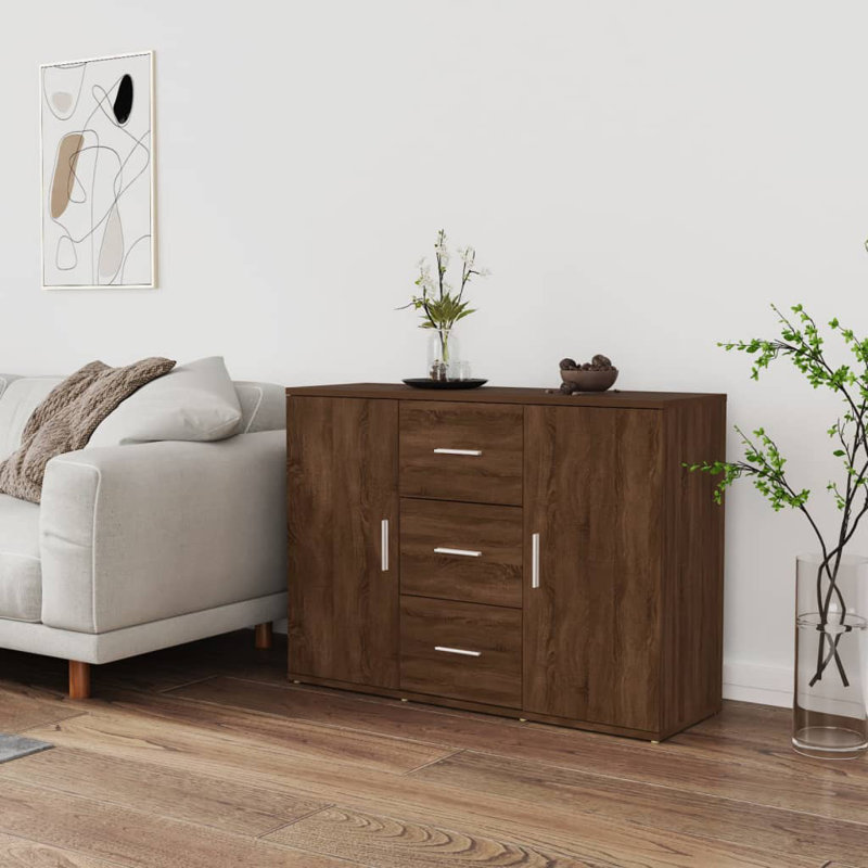 Buffet vidaXL Buffet rectangulaire en bois d'ingénierie, Chêne brun