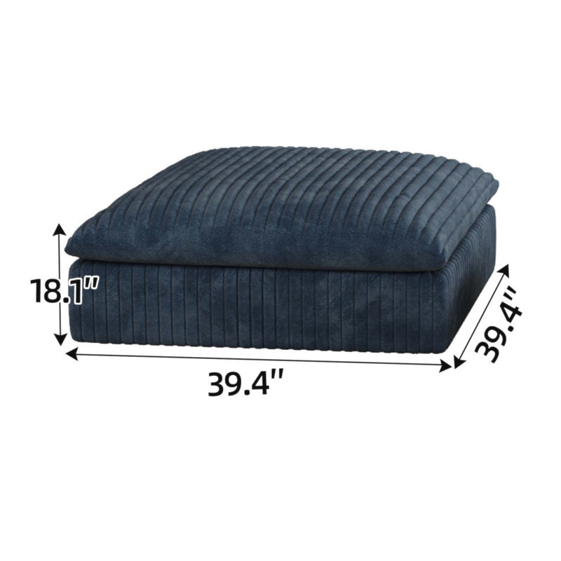 Canapé Cloud en velours côtelé, assise profonde, conception à deux couches, coussins amovibles, sans assemblage, combinaison de bricolage pour une utilisation polyvalente