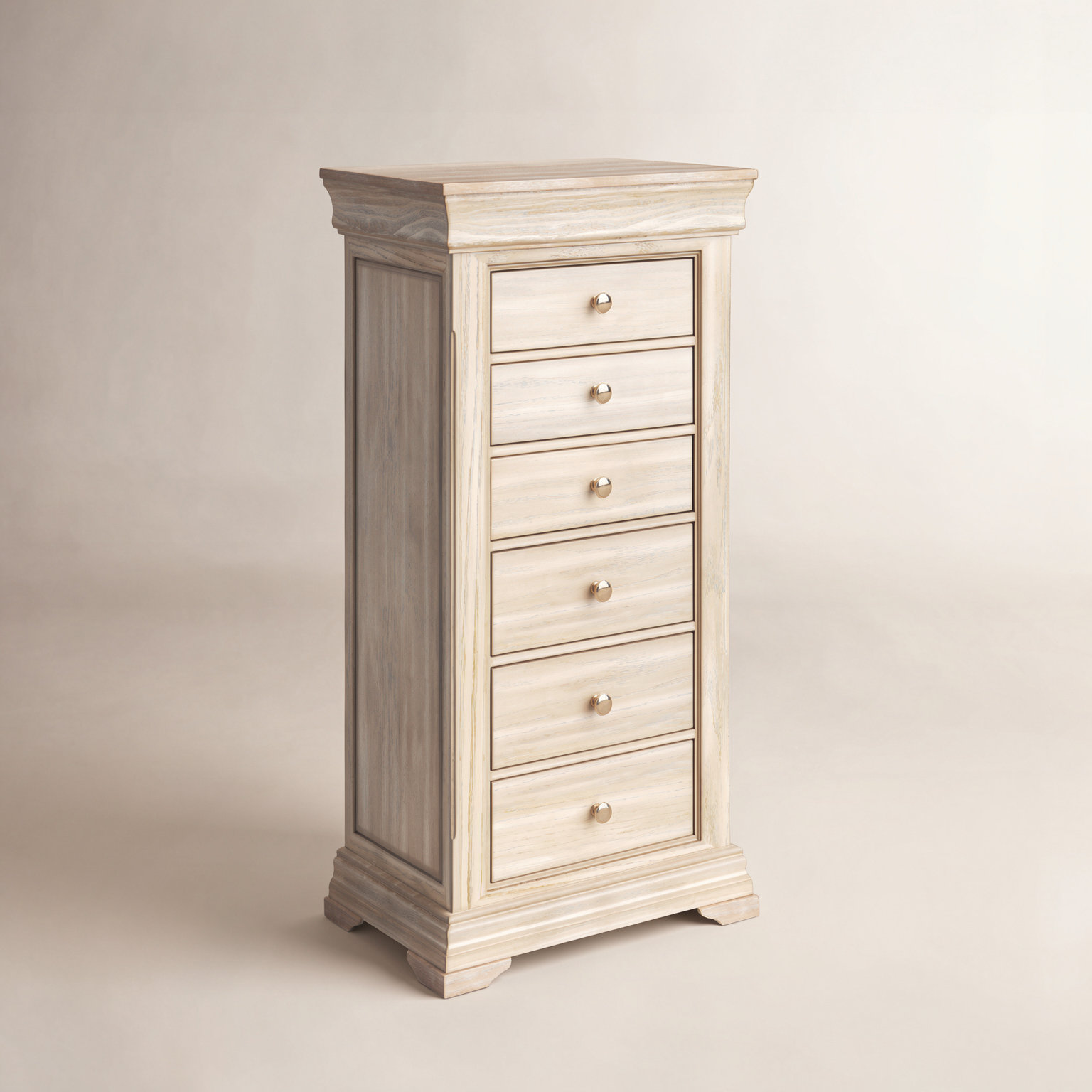 Gerardo Jewelry Armoire with Mirror, Taupe Mist