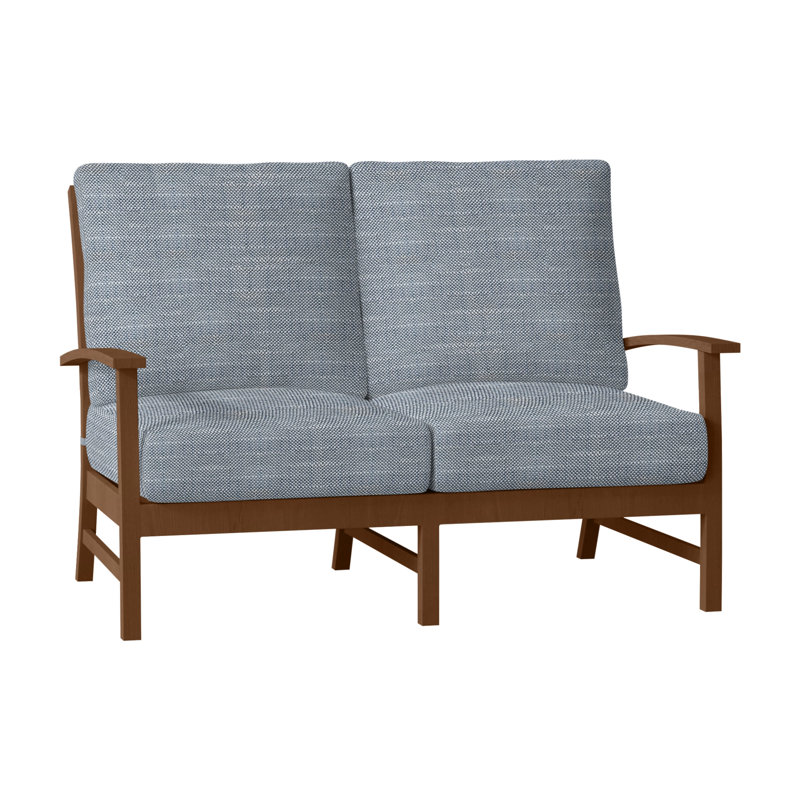 Causeuse en aluminium Charleston - Huître, No Welt + Standard Fill, Rollo Chambray, Huître