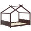 Lit pour grand lit avec lattes de soutien, structure en bois massif, aucun sommier requis, lit de plancher pour enfants avec structure ouverte, espresso-545092504-545092505