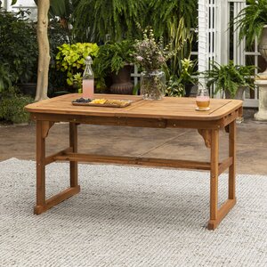 Alfonsi Extendable Acacia Wood Outdoor Dining Table