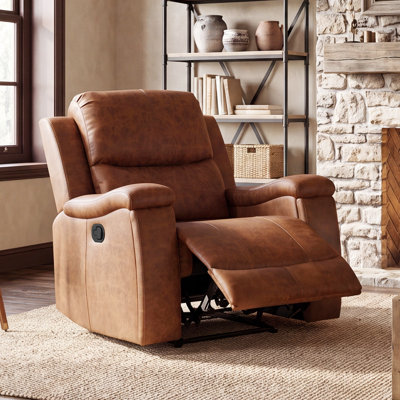 Emony 37" W Faux Leather Recliner