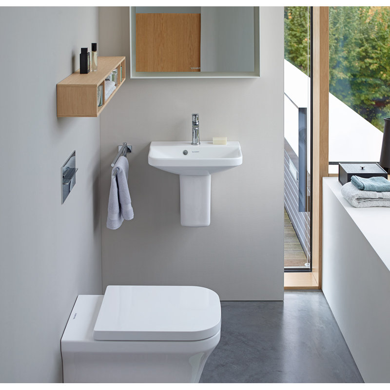 Demi-piédestal DuraStyle pour lavabo, Blanc