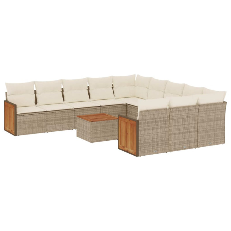  Ensemble de canapé de jardin beige