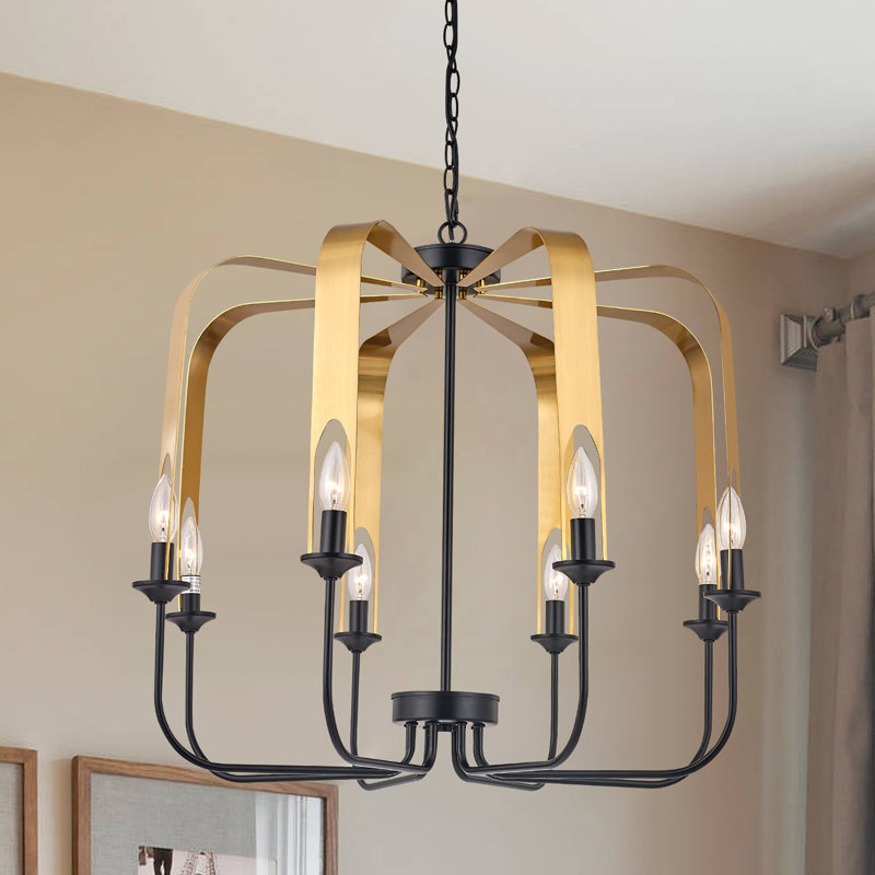 Lustre classique à 8 lumières de style bougie