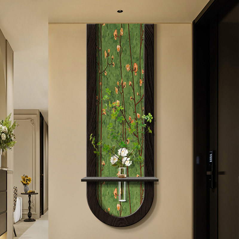 Art mural vert et vert en forme de grès, H 47,24 po x l 15,75 po
