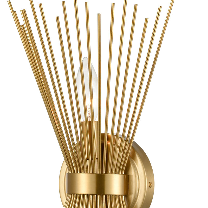 Metal Armed Sconce, Brass