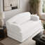 Canapé-lit futon à dossier divisé de 68,11 pouces à 3 positions, divan-lit convertible pliable en similicuir brillant pour les petits espaces de bureau de salon-134376202