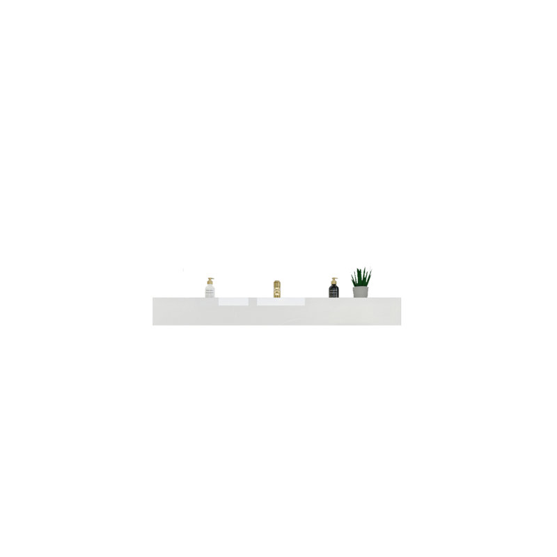 Brayden Studio® Akeya 19.5'' High Gloss White Acrylic Rectangular Bathroom Sink with Overflow