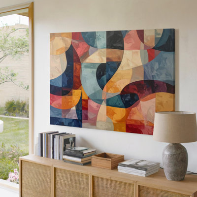 Wall Art Translucent Harmony Canvasvibrant Abstract Art With Bold Colors And Layered Canvas Ready To Hang Gallery Wrapped Home Decor