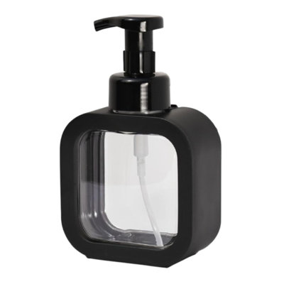 Distributeur de savon moussant, bouteille noire 10 oz avec étiquettes