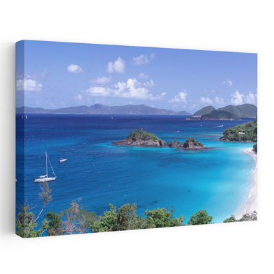High Angle View Of Trunk Bay St. John Us Virgin Islands West Indies Abstract Landscape Nature Art